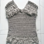 Jonathan Simkhai top size Small grey fringe crochet top Photo 0