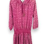 Chloe Oliver  pink eyelet drop waist tassel beach mini summer dress M Photo 1