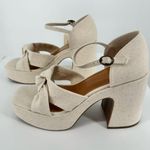 a.n.a Womens Holland Heeled Sandals size 8.5 Platform Ankle Strap NWT Cream Photo 5