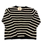 ANRABESS Women’s Striped Button Down Cropped Knit Sweater Photo 2