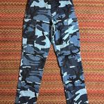 AUTHENTIC BLUE ARMY MILITARY CAMO CARGO UTILITY PANTS Size 30 Photo 0