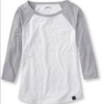 L. L. Bean Trail Baseball Tee Small White Photo 0
