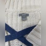 Aerie  Women’s‎ Size Medium Cream Chunky Knit Lace Up Sweater Photo 5