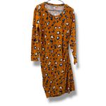 3.1 Phillip Lim x Target Long Sleeve Ruched Cheetah Print Knee Length Dress XL Orange Photo 2