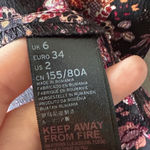 Topshop  One Shoulder Ruffle Jumpsuit Size 2 Black and Pink Floral Photo 8