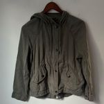 American Eagle Outfitters Zip Up Button Hooded Anorak Jacket Green Size XS ♣️ Photo 0
