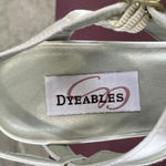 Dyeables  White Satin Strappy Heels New in Box Photo 8