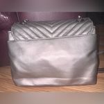 Jessica Simpson  like new Elegant Silver Quilted Shoulder Bag Photo 7