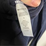 Athleta  navy blue long sleeve lightweight pullover side‎ slits size large Photo 4
