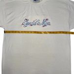 Vintage Pleasant Shade Special Mom Embroidered Floral Cream Shirt Large 90s USA Blue Photo 6