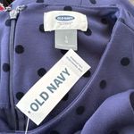 Old Navy Women's Pullover  Dress Navy Blue Tonal Dot Large NEW Short Sleeve G8 Photo 2