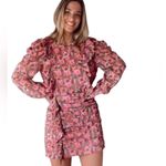 ZARA  Floral Ruched Ruffle Mini Dress Size S Photo 13