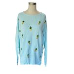 Lilly Pulitzer  Whisper Blue "Caralyn" Sweater with Sequin Pineapples size Medium Photo 10