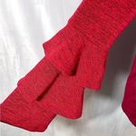 Style & Co long tiered sleeve red and black heathered knit top size small Photo 3