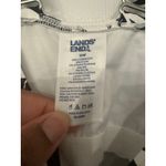 Lands' End Lands’ End Tankini Top 16W Black White Floral Ruched Side Swim Top Plus Photo 6