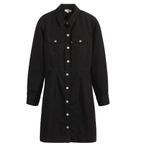 Levi's NWT Ellie Denim Dress Womens Small Black Long Sleeve Button Photo 9