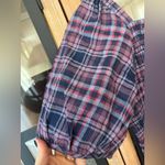 Madewell  smocked dress Lucie Puff short Sleeve Mini Rockfern plaid babydoll Photo 8