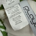 La Blanca PLAYA BY  Bikini Top Medium Swim Green Zebra Resort Beach String Gold Photo 3