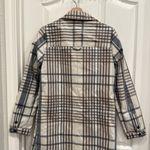 Something Navy  plaid trench coat Photo 4