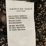 American Eagle Cropped Strapless Elastic Floral Top Black Tan Size Small Photo 6
