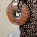 The Sak : Small Brown Floral Patch Crochet Bag/Purse Photo 1