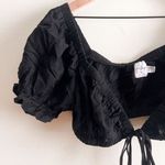 Princess Polly  Puff Sleeve Tie Front Crop Top Size 8 Photo 4