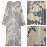 Surf Gypsy Cloudy Tie-Dye (Bleach Dyed) Open Front Resort Cover-Up Duster, sz. S Photo 11