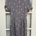 Oliver Bonas Violet Rufus Frenchie Dog Print Dress French Bulldogs Size 10 M Gray Photo 3