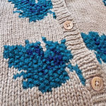 Vintage SKYR Shetland Wool Cardigan Size 40 Med Heavy Knit Tan Green 20x24 EUC Brown Photo 5