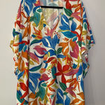 Show Me Your Mumu  Multicolor Poncho Tunic Oversized Top Tropical Women's Medium Photo 0