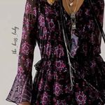 Free People  floral jumpsuit XS ruffled one-piece wide-leg romper boho onesie Photo 3