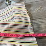 CROSBY by Mollie Burch  striped asymmetrical top tortoise button back sz M Photo 3