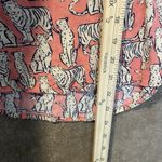 Democracy  Blouse Women's Medium Tiger Pink Split Neck 3/4 Sleeve Shirt Top Photo 6