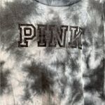 PINK - Victoria's Secret PINK VS Black And Gray Tie Dye Athletic Workout Tank Top Photo 2
