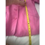 Nordstrom  Pink Lambskin Leather Buttery SOFT Blazer Coat Size Petite Large Photo 4