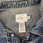 Calvin Klein Jeans Denim Jacket Women XL Blue Dark Wash Button Trucker Photo 2