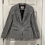 Banana Republic Gingham Blue & White Blazer Photo 0