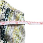 The Limited  XS Green Snakeskin Shimmer Print Ruffle Front Blouse Top Work Office Photo 5