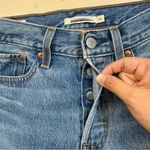 Levi's Levi’s Wedgie Straight Jeans Women’s 26 Button Fly Frayed Hem Blue Denim Photo 7