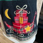 Christmas Sweater Zip Vest Heirloom Collectibles Womens Medium Red Photo 9