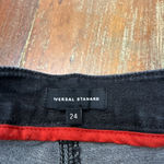 Universal Standard  Women’s Black Ankle Zipper Jeans Size 24 Grunge Goth Photo 6