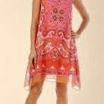 MUSE Sleeveless Asymmetrical Shift
Dress Rhinestones Medallion
Women's Sz 6 Pink Photo 9