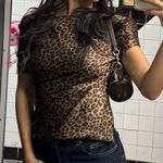 ZARA Cheetah Drapped Satin Top Photo 2
