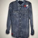 Reba  Stars Denim Effect Shirt Photo 5