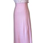 Vintage 60s early 70s Union Made Pink Lace Formal Prom Dress size XS Photo 0