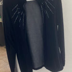 Erika FINAL MARKDOWN  velour zip front embellished jacket xl Photo 0