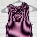 Horny Toad Pink Navy Stripe Sleeveless Cowl Neck A-Line Dress Women's XS Photo 3