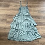 Evereve  Blue Tiered Midi Dress Size Small Women’s Rayon Flowy Photo 2