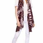 new Liebeskind Berlin π Woven Jungle Leaf Print Scarf π Wine π Made in India Photo 1