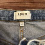 AGOLDE  90’s Pinch Waist Straight Jeans Lineup Distressed Medium Wash Size 27 Photo 8